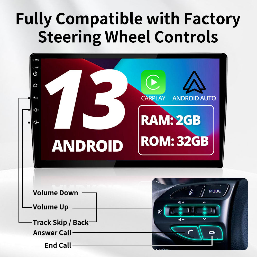 Volkswagen/Seat/Skoda Universal 9 Inch CarPlay and Android Auto Screen