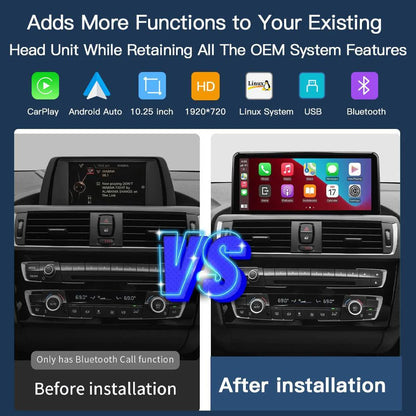 10.25'' Linux screen for BMW 1/2 F20 F21 (2012-2015) with CarPlay & Android Auto